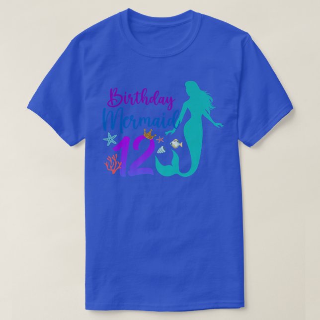 T-shirt 12th Birthday Mermaid Ocean 12 Year Old Magical Bd (Design devant)