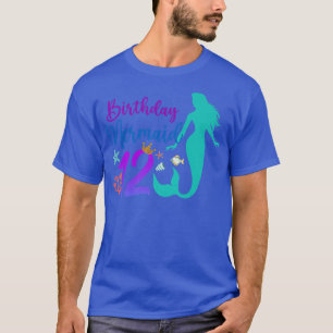 T-shirt 12th Birthday Mermaid Ocean 12 Year Old Magical Bd