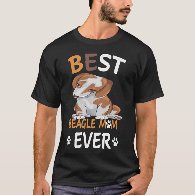 T-shirt 139 Meilleur Beagle maman jamais (Devant)