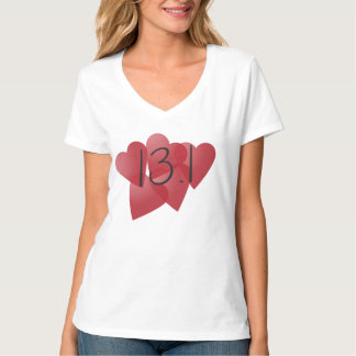 T-shirt 13,1 coeurs - demi d'amour de marathon