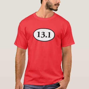 T-shirt 13,1 demi d'ovale de marathon