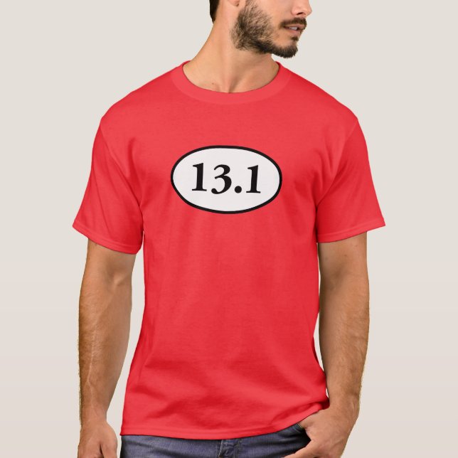 T-shirt 13,1 demi d'ovale de marathon (Devant)