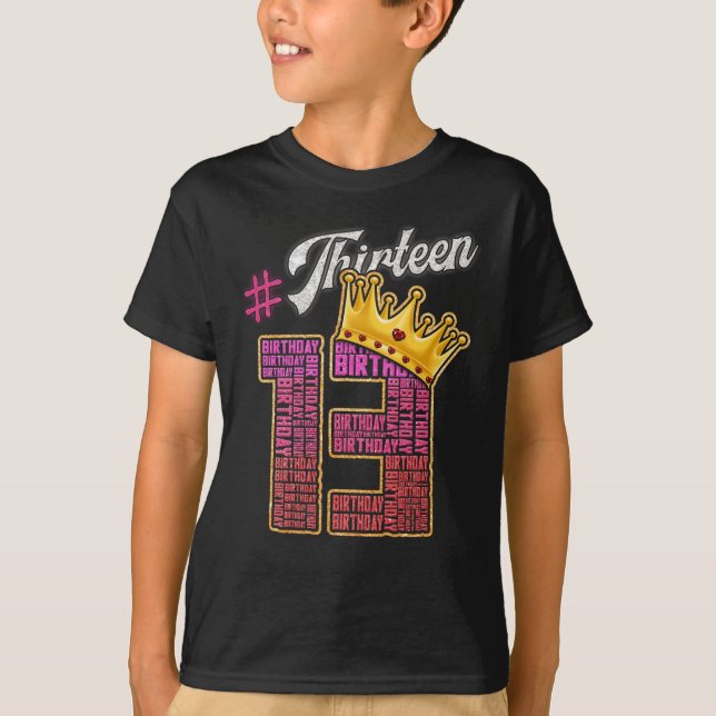 T-shirt 13 ans Adolescent officiel 13e anniversaire (Devant)