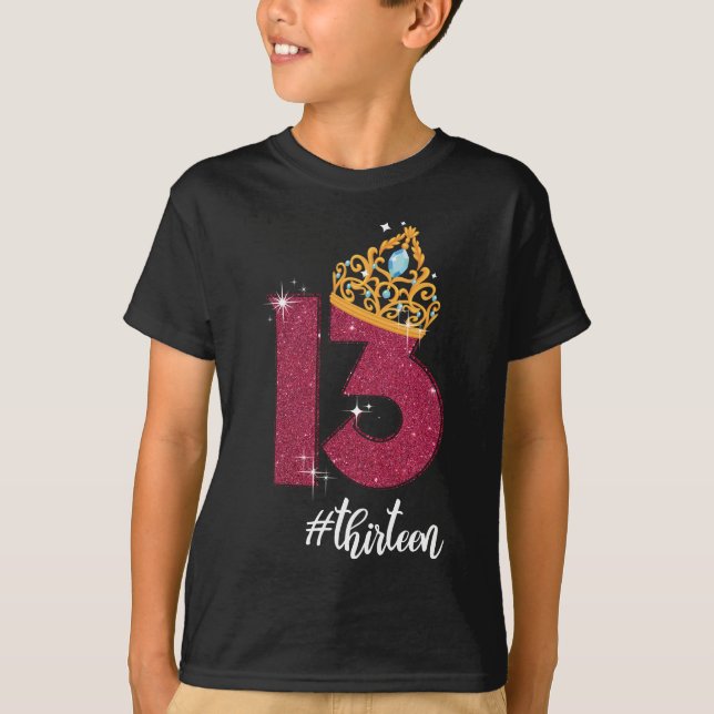 T-shirt 13 ans Adolescent officiel 13e anniversaire Cadeau (Devant)