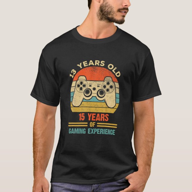 T-shirt 13 Ans Anniversaire Avec 15 Ans De Jeu Expe (Devant)