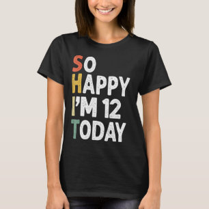 T-shirt 13 Ans Anniversaire Vintage Si Heureux Im 13 Aujou