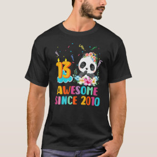 T-shirt 13 Ans Awesome depuis 2010 13e Anniversaire Panda