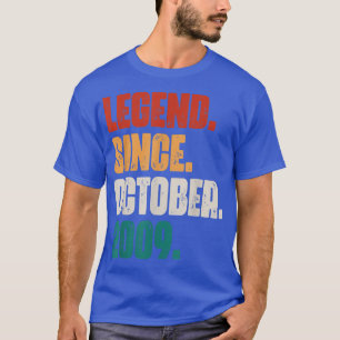 T-shirt 13 Ans Cadeaux Légende Depuis Octobre 2009 13e
