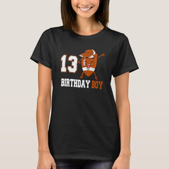 T-shirt 13 ans Dabbing Football 13e anniversaire garçon Te (Devant)