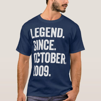 T-shirt 13 ans de légende depuis octobre 2009 13e annivers