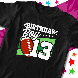 T-shirt 13 Ans Football Party Thème 13ème anniversaire gar