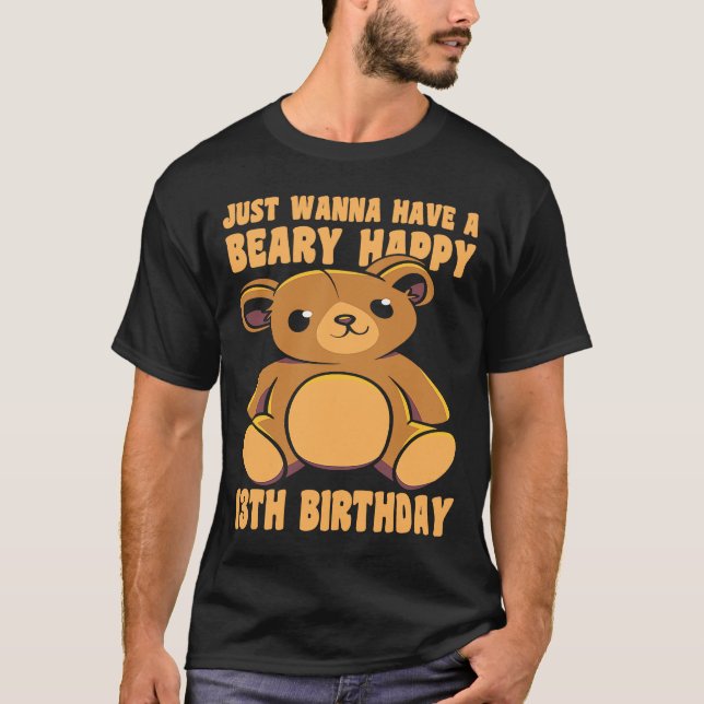 T-shirt 13 Ans Joyeux 13e Anniversaire Béary Joyeux 13e B (Devant)