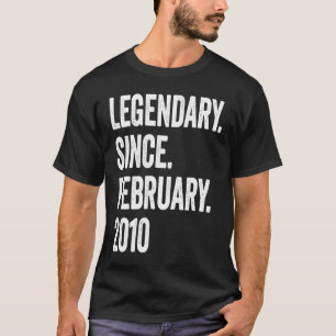 T-shirt 13 Ans Légendaire Depuis Février 2010 13e Bi