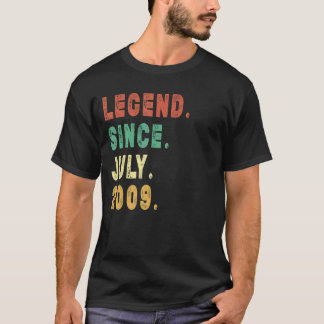T-shirt 13 Ans Légende depuis Juillet 2009 13e Anniversair