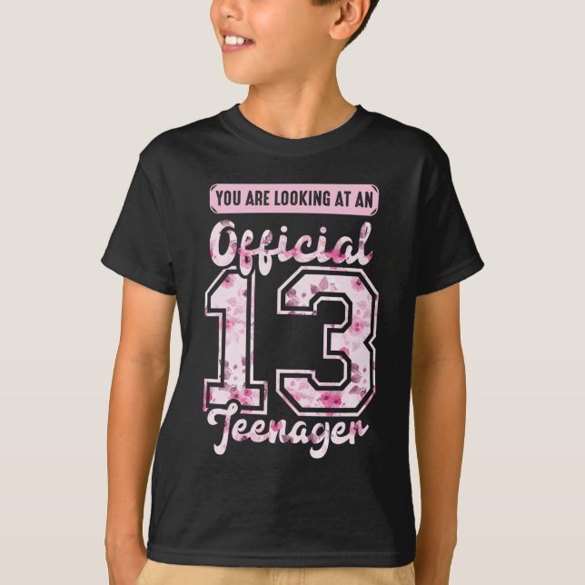 T-shirt 13 ans officiels 13e anniversaire adolescent 13 an (Devant)