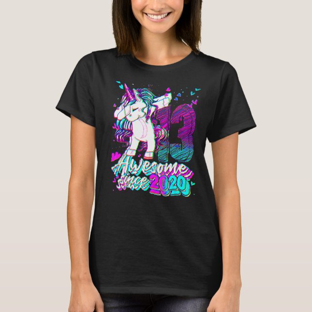 T-shirt 13 Ans Unicorne Dabbing 13e Anniversaire Unicor (Devant)