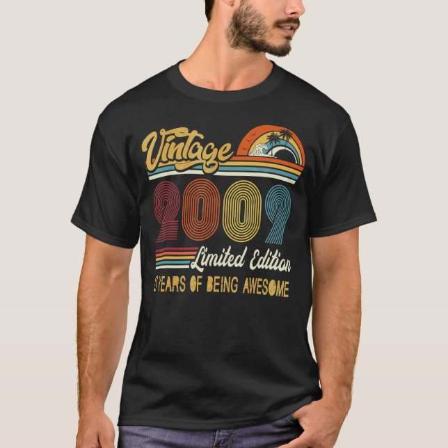 T-shirt 13 ans Vintage 2009 13e anniversaire (Devant)