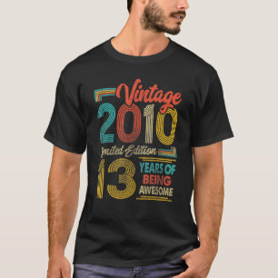 T-shirt 13 ans Vintage 2010 13e anniversaire