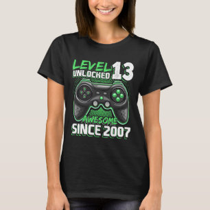 T-shirt 13 Déverrouillé Awesome 2007 jeu vidéo 13e anniver