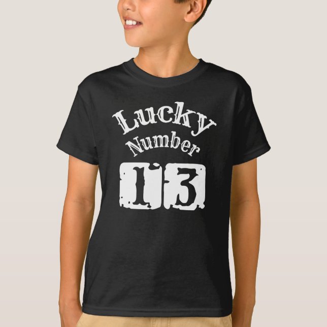 T-shirt 13 - Lucky Numéro 13 Chuck (Devant)