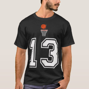 T-shirt 13 Nombre Style de basket-ball Débardeur blanc Vin