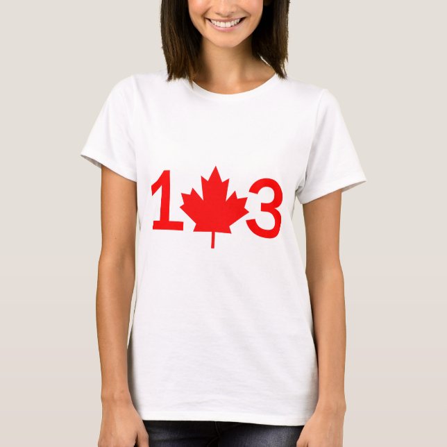 T-shirt 13 provinces et territoires du Canada (Devant)