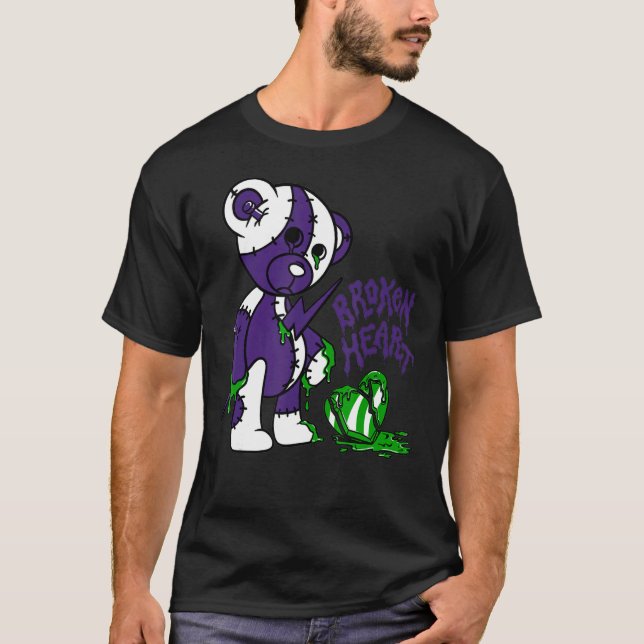 T-shirt 13 Retro Court Purple Match Numéro 23 Drip Broken (Devant)