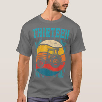 T-shirt 13 Year Old 13th Birthday Tractor Farmer Boys Gir