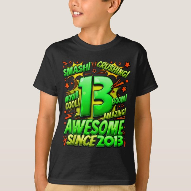 T-shirt 13 Year Old For Boys 13th Birthday Boy 13 Year Old (Devant)