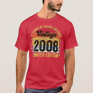 T-shirt 13e anniversaire 13 ans Cadeaux Vintages 2008 Limi