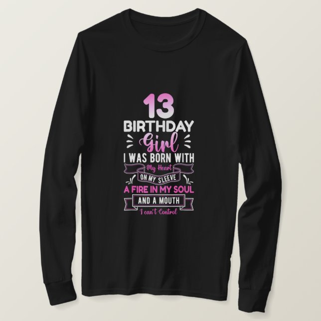 T-shirt 13e anniversaire 13 ans filles amusant adolescent (Design devant)