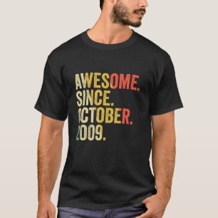 T-shirt 13e anniversaire 13 ans stupéfiant depuis octobre