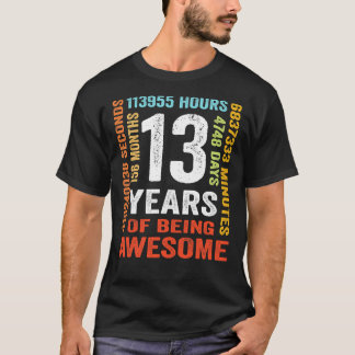 T-shirt 13e anniversaire 13 ans Vintage 156 mois garçon