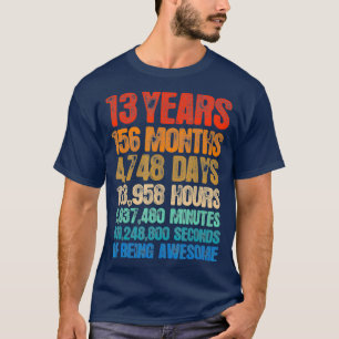 T-shirt 13e anniversaire 13 ans Vintage Retro 156