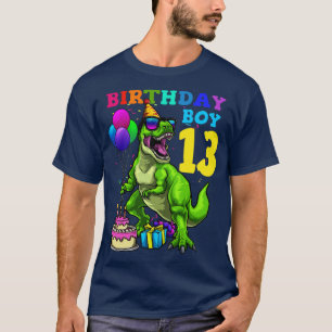 T-shirt 13e anniversaire Anniversaire garçon 13 Dinosaur
