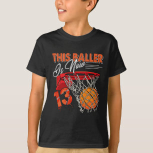 T-shirt 13e anniversaire Basketball Amusant 13 ans Enfants