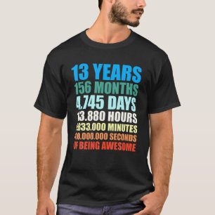 T-shirt 13E Anniversaire Cadeau Garçon 13 Ans Être Magnifi