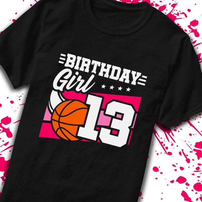 T-shirt 13e anniversaire de basket-ball Anniversaire 13 an (Créateur téléchargé)