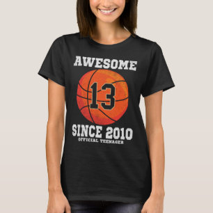 T-shirt 13e anniversaire de basket-ball Van officiel 13 an