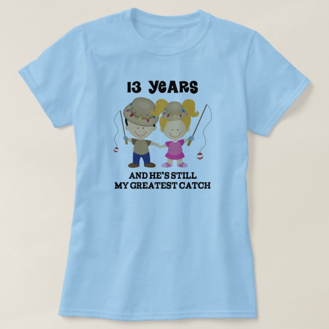 T-shirt 13e anniversaire de Mariage Cadeau pour elle (Design devant)