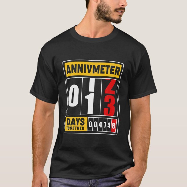 T-shirt 13E Anniversaire Du Mariage S Pour Le Mari Couple  (Devant)