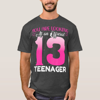 T-shirt 13e anniversaire filles 13 ans nager officiel cade