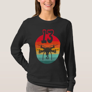 T-shirt 13e Anniversaire I Rétro Télécommande Drones Avec
