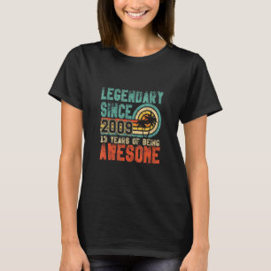 T-shirt 13e anniversaire Légendaire 2009 Rétro 13 ans Bd