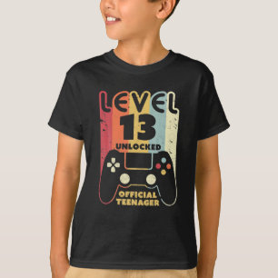 T-shirt 13e anniversaire niveau 13 adolescent officiel dév