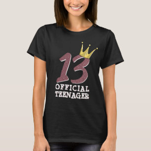 T-shirt 13e anniversaire Officielle Adolescente Ado Couron