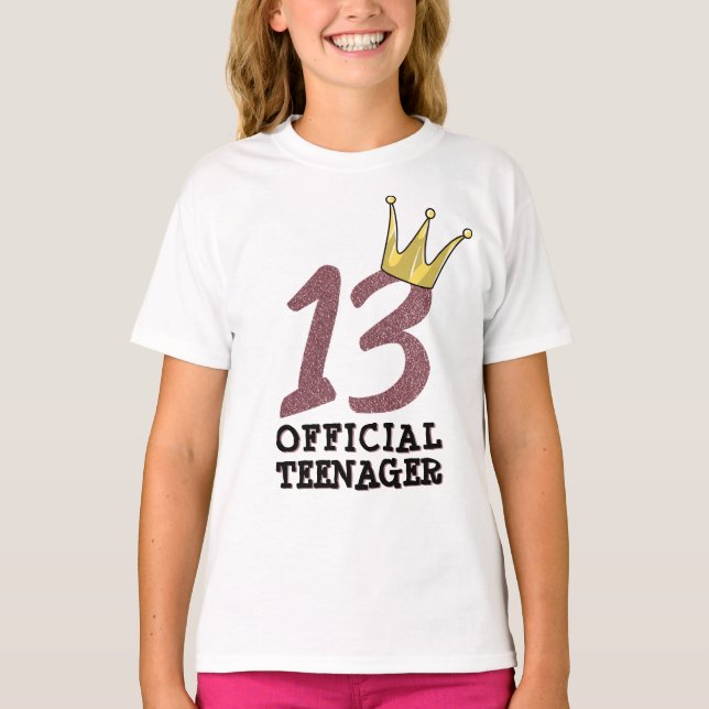 T-shirt 13e anniversaire Officielle Adolescente Ado Couron (Devant)