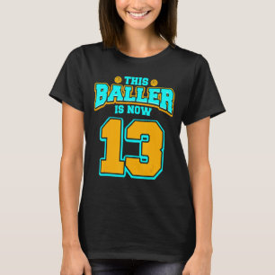 T-shirt 13e anniversaire pour garçons Basketball 13 ans Ki