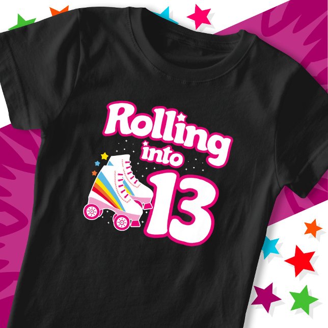 T-Shirt 13e anniversaire Roller Patinage 13 ans (Créateur téléchargé)