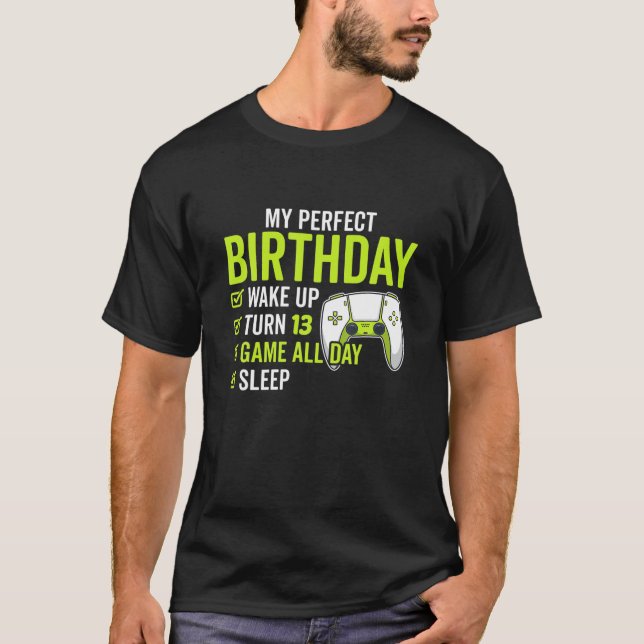 T-shirt 13E Anniversaire S Pour Garçons 13 Ans Vidéo Amusa (Devant)